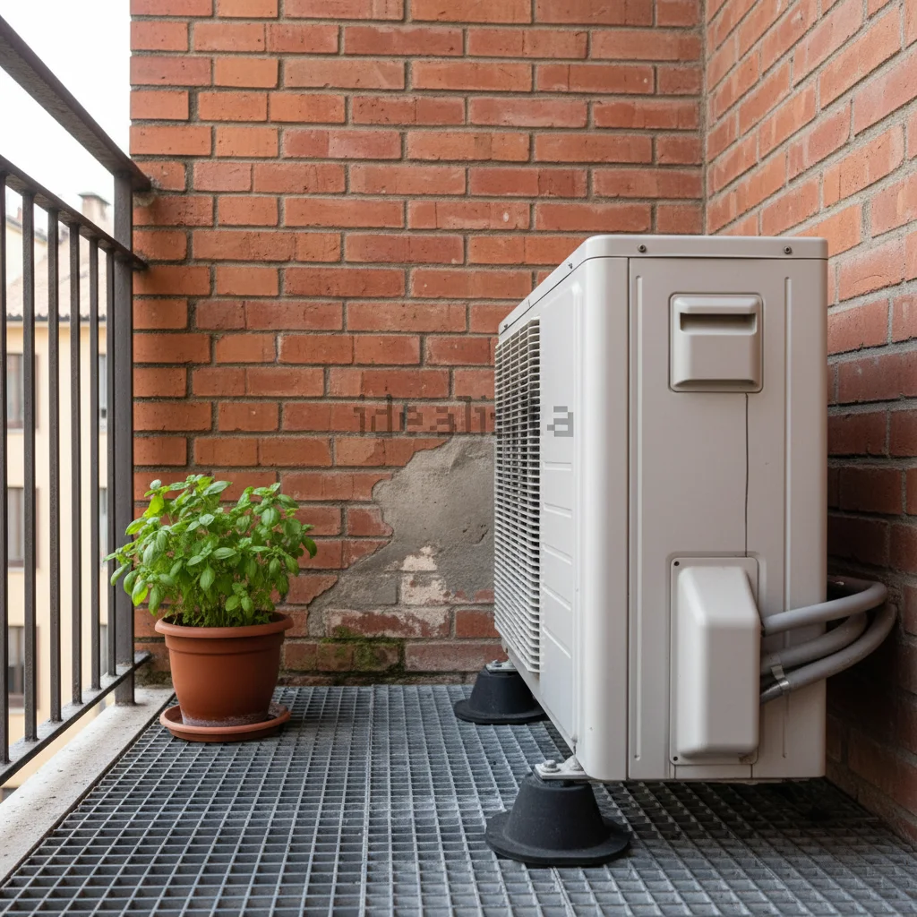 Installazione unità esterna su balcone Milano
